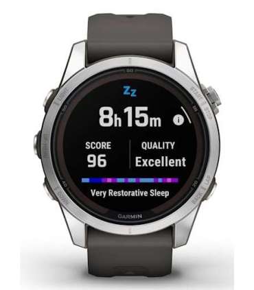 Garmin fēnix 7S Pro 3.05 cm (1.2") MIP 42 mm Digital 240 x 240 pixels Touchscreen Silver Wi-Fi GPS (satellite)