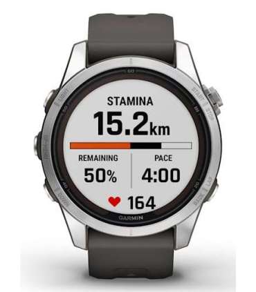 Garmin fēnix 7S Pro 3.05 cm (1.2") MIP 42 mm Digital 240 x 240 pixels Touchscreen Silver Wi-Fi GPS (satellite)