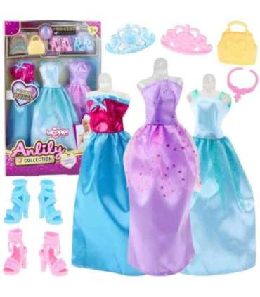 WOOPIE ROYAL Zestaw Modowy Dla Lalek Sukienki Buty Biżuteria Akcesoria