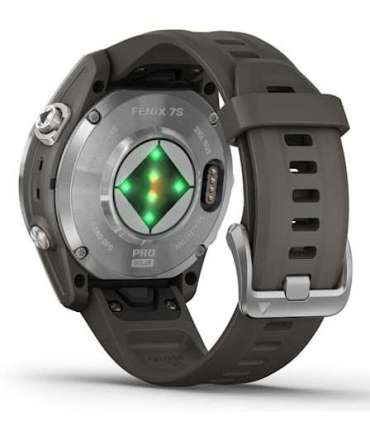 Garmin fēnix 7S Pro 3.05 cm (1.2") MIP 42 mm Digital 240 x 240 pixels Touchscreen Silver Wi-Fi GPS (satellite)