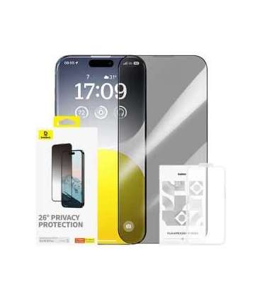 Privacy Protection Tempered Glass Baseus Diamond iPhone 15 Pro