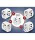 Gembird TPA-EU2A1C15-01-W Grounded universal travel power adapter, 15 W, white