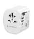 Gembird TPA-EU2A1C15-01-W Grounded universal travel power adapter, 15 W, white