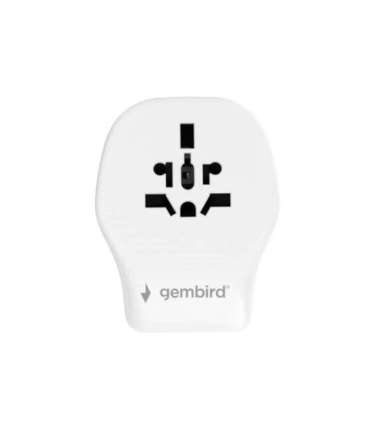 Gembird TPA-1A2C20-02-W Universal travel power adapter, 20 W, white