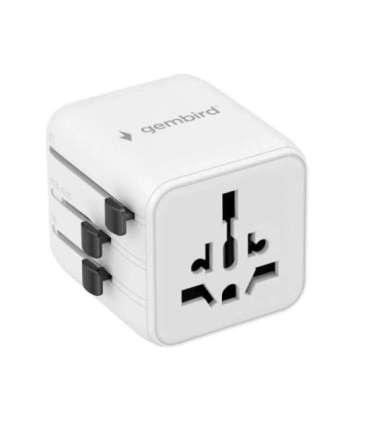 Gembird TPA-INT-01-W Universal travel power adapter, white