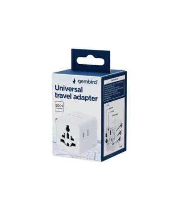 Gembird TPA-INT-01-W Universal travel power adapter, white