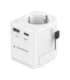 Gembird TPA-EU1A1C20-01-W Grounded universal travel power adapter, 20 W, white