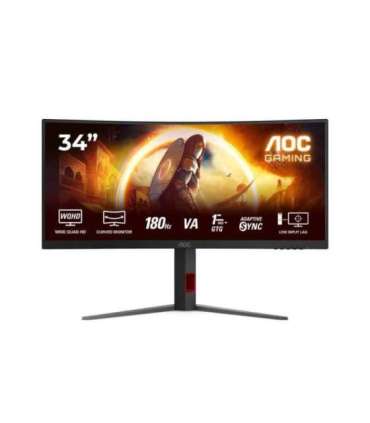AOC G4 CU34G4 computer monitor 86.4 cm (34") 3440 x 1440 pixels Wide Quad HD LED Black, Red