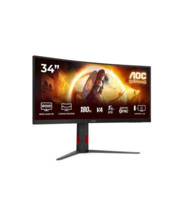 AOC G4 CU34G4 computer monitor 86.4 cm (34") 3440 x 1440 pixels Wide Quad HD LED Black, Red