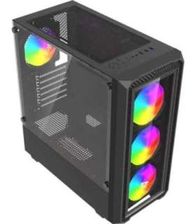 Savio Noctis Glass RGB Cube Black