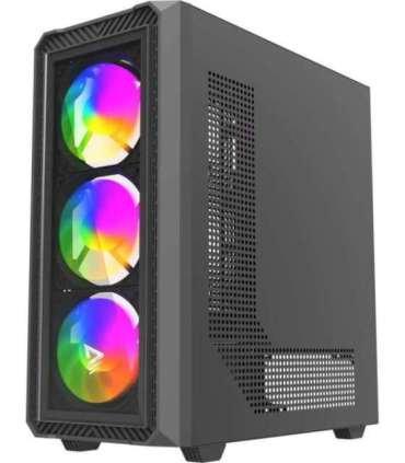 Savio Noctis Glass RGB Cube Black