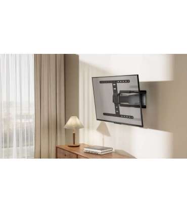 Gembird WM-90ST-02 Full-motion TV wall mount, 43”-90”, black