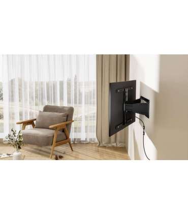 Gembird WM-90ST-02 Full-motion TV wall mount, 43”-90”, black