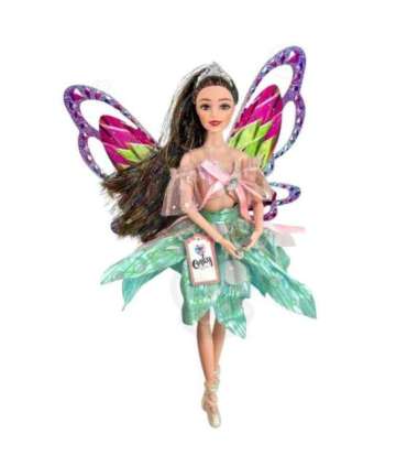 WOOPIE ROYAL Lalka Emi Wróżka z Kolorowymi Skrzydłami i Szczotką do Włosów