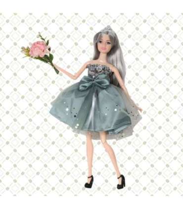 WOOPIE ROYAL Lalka Emi w Eleganckiej Sukni Tiulowej z Kokardą i Bukietem