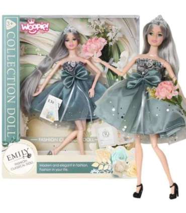WOOPIE ROYAL Lalka Emi w Eleganckiej Sukni Tiulowej z Kokardą i Bukietem
