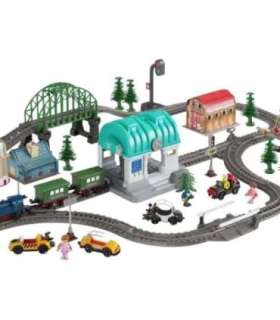 WOOPIE Pociąg Elektryczny Kolejka Tor XXL Ciuchcia Lokomotywa Zestaw Miasteczko 100 el.