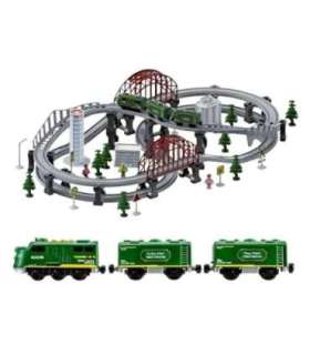 WOOPIE Nowoczesna Kolejka Elektryczna Tor XXL Lokomotywa Cargo Zestaw 115 szt.