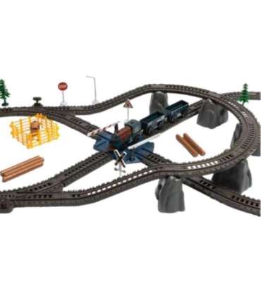 WOOPIE Kolejka Elektryczna Lokomotywa Towarowa Tor XXL 90 el.