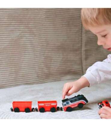 WOOPIE Zestaw Elektryczna Kolejka Lokomotywa Tor Farma Zwierzęta 70 el.