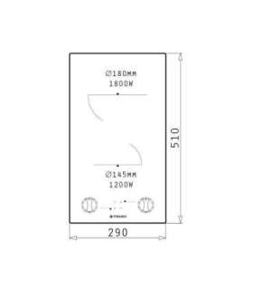 Ceramic hob Pyramis black