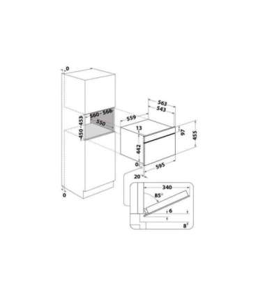 Integreeritav kombineeritud auruahi Whirlpool WCS6A9PHTSBA