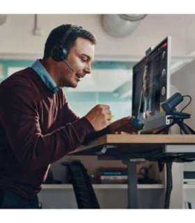 HP Poly Voyager Focus 2 Microsoft Teams Certified USB-C-C Headset +USB-C/A Adapter +Charging Stand