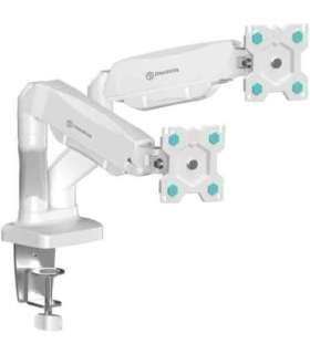 ONKRON G-160-W Swivel and tilt desk mount for two 13-32" monitors, max. 8 kg, with rotation, white
