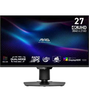 LCD Monitor|MSI|MAG 274UPDF E16M|27"|Gaming/Frameless/4K|Matte|Panel IPS|3840x2160|16:9|160Hz|0.5 ms|Colour Black|MAG274UPDFE