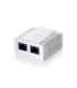 Equip 235112 2-Port Cat.5e Surface Mount Box, RJ-45, 5e, White, 59 mm, 29.5 mm, 61 mm