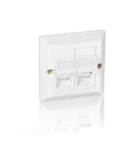Equip 760301 Universal Faceplate, White, ABS synthetics, Polycarbonate, Conventional, 80 mm