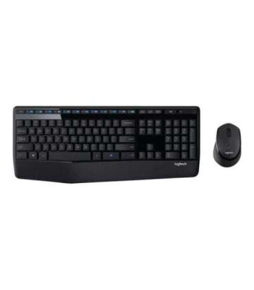 Logitech MK345 Keyboard and Mouse Set Wireless Mouse included Batteries included US Black USB Wireless