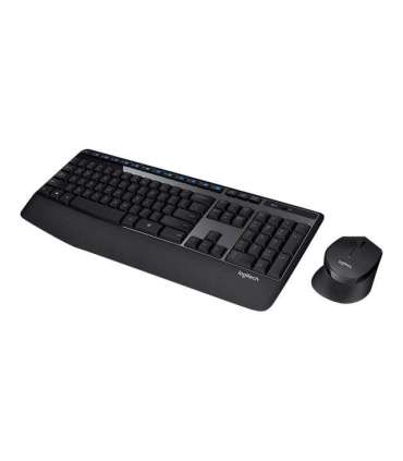 Logitech MK345 Keyboard and Mouse Set Wireless Mouse included Batteries included US Black USB Wireless