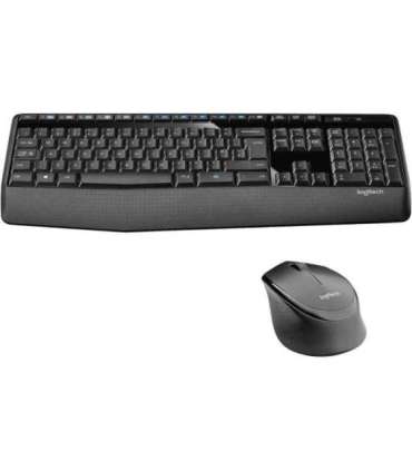 Logitech MK345 Keyboard and Mouse Set Wireless Mouse included Batteries included US Black USB Wireless