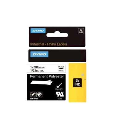 Dymo Schriftband Vinyl (18483) Black White (S0718210)