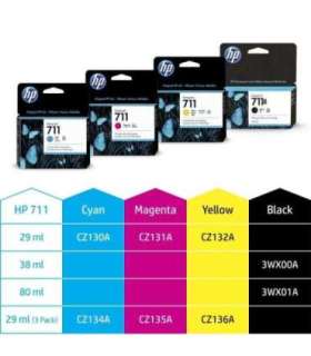 HP Ink No 711 HP711 HP 711 Yellow Gelb (CZ132A)