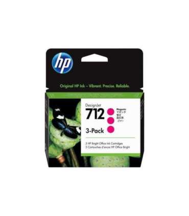 HP Ink No 712 HP712 HP 712 Magenta 3-Pack 3Pack (3ED78A)