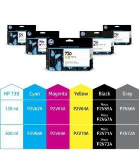 HP Ink No 730 HP730 HP 730 Yellow Gelb Cartridge (P2V70A)