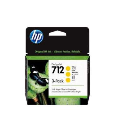 HP Ink No 712 HP712 HP 712 Yellow Gelb 3-Pack 3Pack (3ED79A)