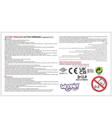 WOOPIE Przyczepka Wywrotka ACTIVE TRAILER Czerwona 35 kg