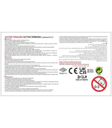 WOOPIE Przyczepka ACTIVE TRAILER Żółta 35 kg