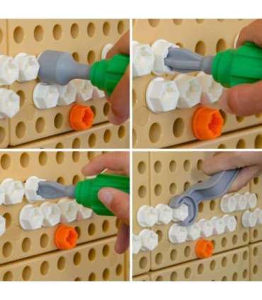 MASTERKIDZ Ręczne Narzędzia 6 Elementów Śrubokręt Klucz - Tablica Naukowo-Edukacyjna STEM