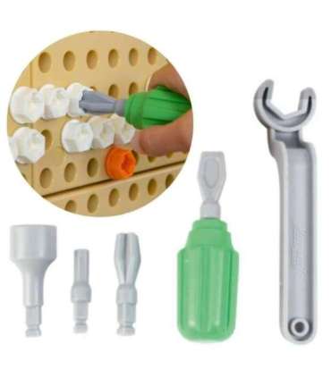 MASTERKIDZ Ręczne Narzędzia 6 Elementów Śrubokręt Klucz - Tablica Naukowo-Edukacyjna STEM