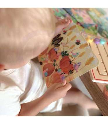 TOOKY TOY Drewniana Gra Nauka Liczenia Zwierzątka