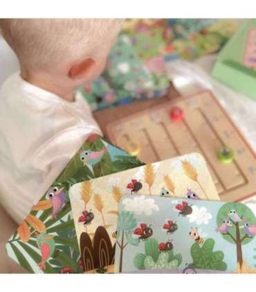 TOOKY TOY Drewniana Gra Nauka Liczenia Zwierzątka