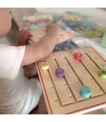 TOOKY TOY Drewniana Gra Nauka Liczenia Zwierzątka