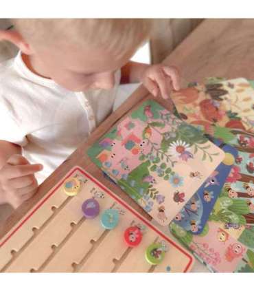 TOOKY TOY Drewniana Gra Nauka Liczenia Zwierzątka