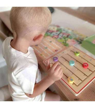 TOOKY TOY Drewniana Gra Nauka Liczenia Zwierzątka