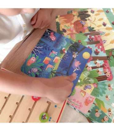 TOOKY TOY Drewniana Gra Nauka Liczenia Zwierzątka