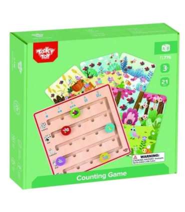 TOOKY TOY Drewniana Gra Nauka Liczenia Zwierzątka